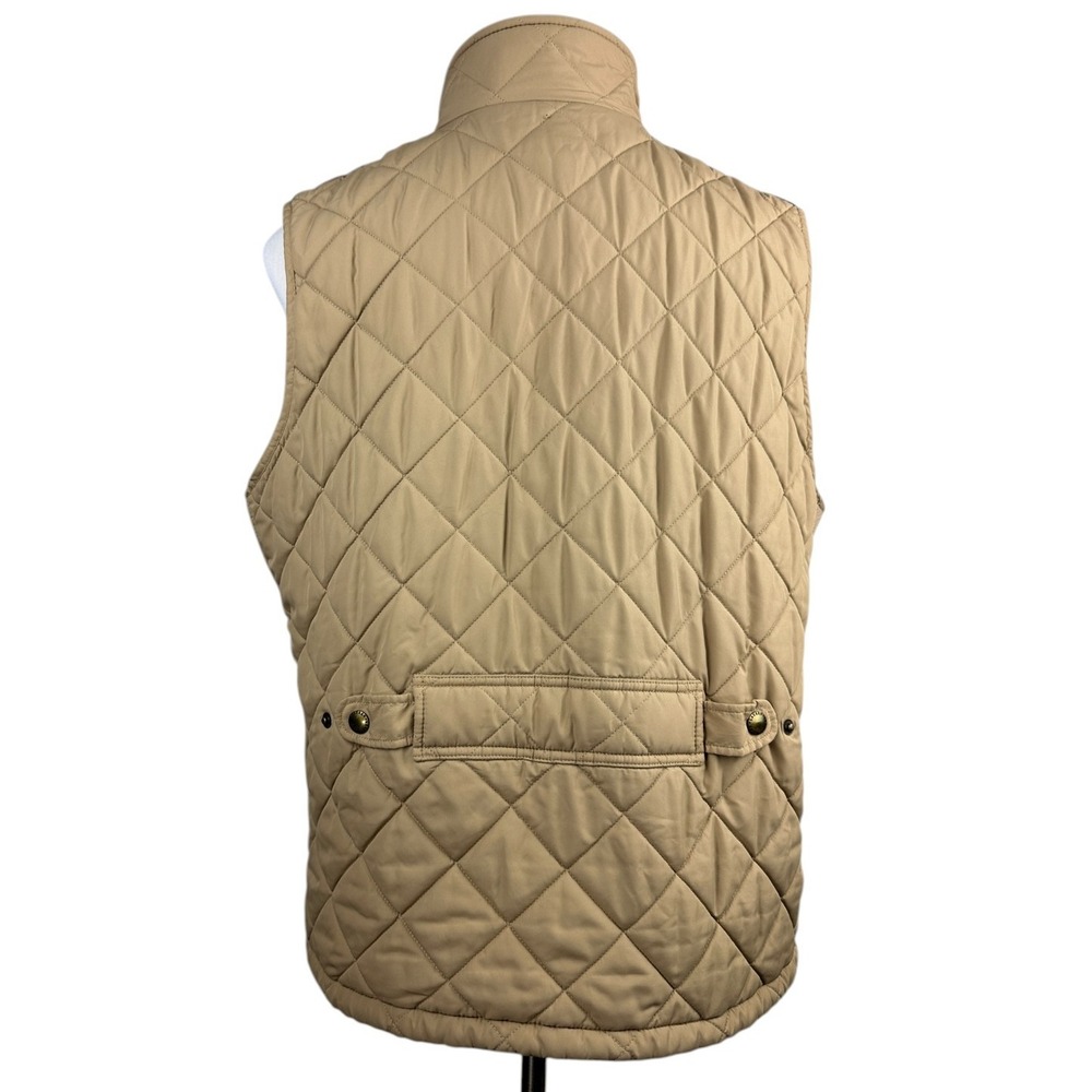 Lauren Ralph Lauren Quilted Vest Tan Zip Ribbed Sides Puffer Womens Plus Size 2X - Picture 13 of 16